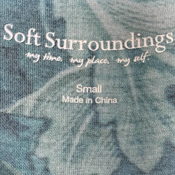 Soft surroundings Saunterre Tropical Green Leaf Print Maxi Dress - Picture 6 of 8